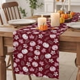 thumbnail image 2 of Pink Pumpkins Fall Cotton Linen Rectangle Table Runners 13"x48", Autumn Thanksgiving Botanical Blush Pink Coffee Table Runner Dresser Scarves Table Runners for Wedding Party Banquet Dinner Decor, 2 of 8