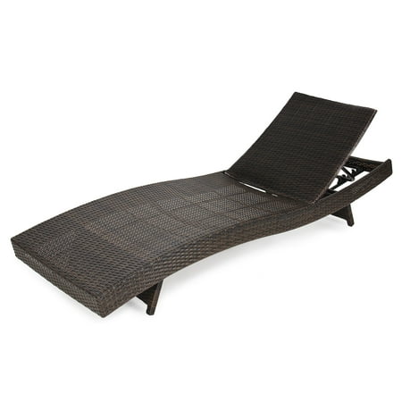 Best Choice Products Adjustable Modern Wicker Chaise Lounge Chair For Pool Patio Outdoor W Folding Legs Brown
