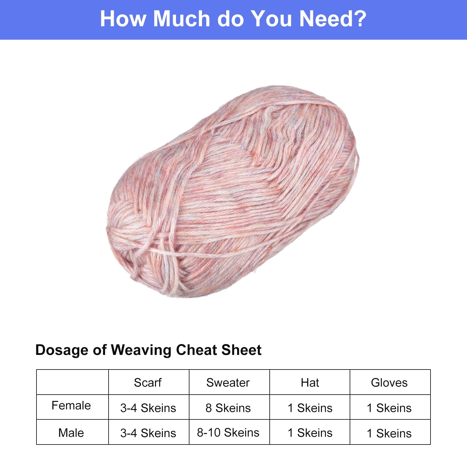 300g/ 10.6oz Cotton Sparkle Yarn, 3 Skeins Soft Crochet Yarns for Beginner Knitting Crafting Pink