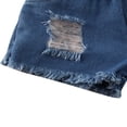 thumbnail image 6 of FNNMNNR Girl Short Sleeve Tops Denim Shorts Floral Lace Up Ruffle Shirt, 6 of 6