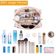 thumbnail image 2 of Bolsa de maquillaje grande oso de fresa organizador de cosméticos de viaje grande pájaro beige, 2 of 5