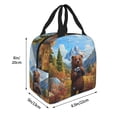 thumbnail image 2 of Pofeuu Snowy Mountain Photography Bear Print Lunch Bag Lunch Box Large Capacity Insulated Lunch Bag for Adult, Leakproof Reusable Lunch Tote Bags for Work, 2 of 5