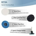 thumbnail image 3 of Amdohai 71Pcs 2 inches Sanding Discs Set Cleaning Conditioning Roll Lock Disc Rust Paint Removal with 1/4'' Disc Holder for Die Grinder, 3 of 7