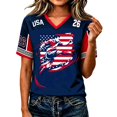 thumbnail image 3 of 2026 New United States Soccer Practice Jerseys, USA National Team Soccer Jersey Sweat Resistant Football Training Shirts, Retro Streetwear Fan Wear for Adult(Dark Blue, XL), 3 of 6