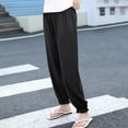 thumbnail image 2 of ZACPNCV Kids Girls Solid Wide Leg Pants Flowy Stretchy Teen Loose Pants Straight High Elastic Waist Trousers Long Pants Clothes Black 12-13 Years, 2 of 7