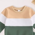 thumbnail image 4 of NOLDARES Fall Winter Set for Toddler Boys Long Sleeve Graphic Crewneck Sweatshirt Elastic Waist Joggers 2Pcs Warm Outfits Clothes Size:0-6 M,Brown, 4 of 4