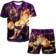 thumbnail image 1 of Demon Slayer Trajes Ropa Niños Dibujos animados Casual Mangas cortas Tops Camisetas y pantalones cortos Trajes Niños Impresión 3D Conjuntos de 2 piezas 8T Gao Jinjia LED, 1 of 2