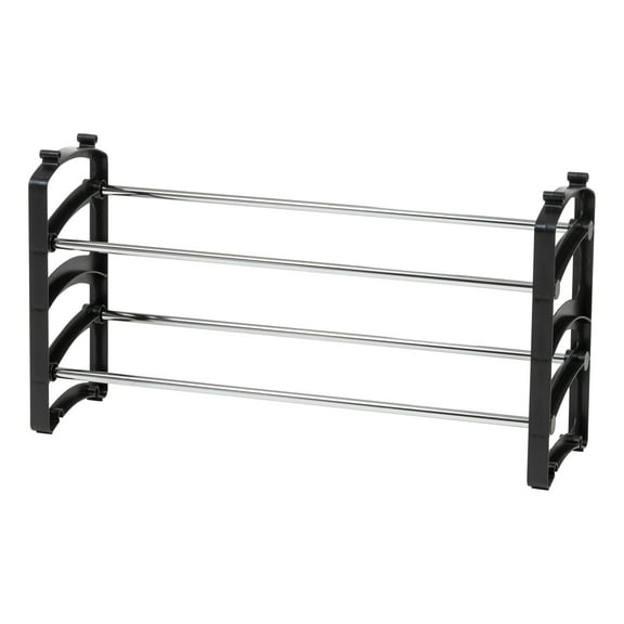 IRIS USA 2-Tier 6 Pairs Slim Metar Shoe Racks for Entryway