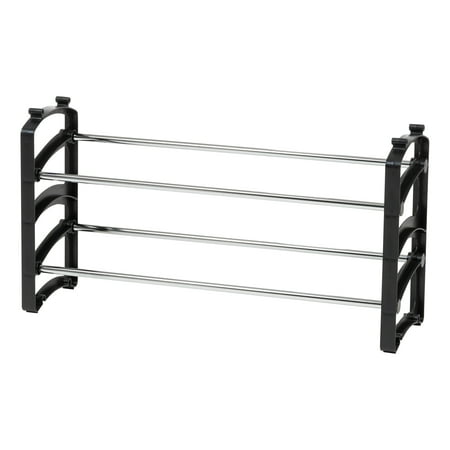 IRIS USA 2-Tier 6 Pairs Slim Metar Shoe Racks for Entryway