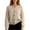 Khaki, variant on Women's Cropped Cardigan Long Sleeve Knit Button Down Fall Wrap (Khaki, One Size)