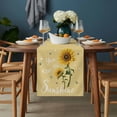 thumbnail image 2 of Yellow Sunshine Sunflower Table Runner - 36 Inch Long, Kitchen Dining Table Runner Dresser Scarves, Pastoral Bees Farmhouse Floral Farmhouse Decor for Coffee Tables Wedding Party Banquet, 2 of 8
