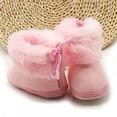 thumbnail image 5 of Infant Baby Boys Girls Plush Winter Snow Boots Ankle Back Tie Soft Sole Boots Toddler Newborn Warm First Walker Crib Outdoor Shoes, 5 of 5