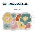 thumbnail image 3 of Bathroom Rugs, Cute Flower Bath Mat Flower Rug Non Slip Floor Carpet Microfiber Super Absorbent Machine Washable Bathtub Rug for Bedroom, Living Room and Bathroom Decor (19.6 x 31.4 inch), 3 of 6