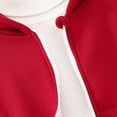 thumbnail image 6 of EnJoCho Kids Zip Up Cotton Jacket Plain Fleec𝖾 Warm Hooded Coat Pockets Boys Girls Ribbed Cuffs Long Sleeve Outwear Winter Windproof Thermal Outerwear Coats, 6 of 9