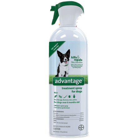Bayer Advantage Flea Tick and Lice Treatment Spray Dog and Puppy, 15