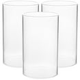 thumbnail image 1 of 3pcs Windproof Clear Glass Cylinder Candleholders Open Ended Candle Tube Shades, 1 of 6