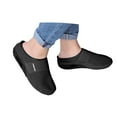 thumbnail image 3 of Wovix Summer Slipper For Women Comfy Closed Toe Walking Sandals Cushion Soft Sole Plaid Classic Casual Non- Shoes Daily Wear Black 36, 3 of 5