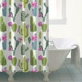 thumbnail image 4 of Boho Cactus Shower Curtain 72x72 with Southwestern Succulent Art, Watercolor Desert Style, Quick-Dry Polyester Fiber Bathroom Decor with Plastic Rings, 4 of 5