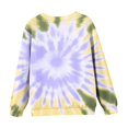 thumbnail image 3 of BRGZLK Baby Boys Girls Sweatshirt Tops Trendy Tie-Dye Printed Long Sleeved T-Shirt Loose Casual Round Neck Pullover Fall Clothes Yellow 9-10 Years, 3 of 3