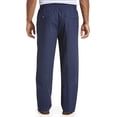 thumbnail image 2 of Linen-Blend Drawstring Pants Navy 4XL, 2 of 7