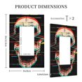 thumbnail image 5 of Kll Glitch Screaming Skull Wall Plate,Gloss Finish,Standard Size 1 - 5" X 3", Polycarbonate Thermoplastic,Electric Receptacle Plug Covers, 5 of 8