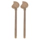 thumbnail image 1 of 2 Pcs Door Latch Locking Pin 11cm Leaf Shape Retro Style Brass Cabinet Key Latch Bolt Locking Pin, 1 of 5