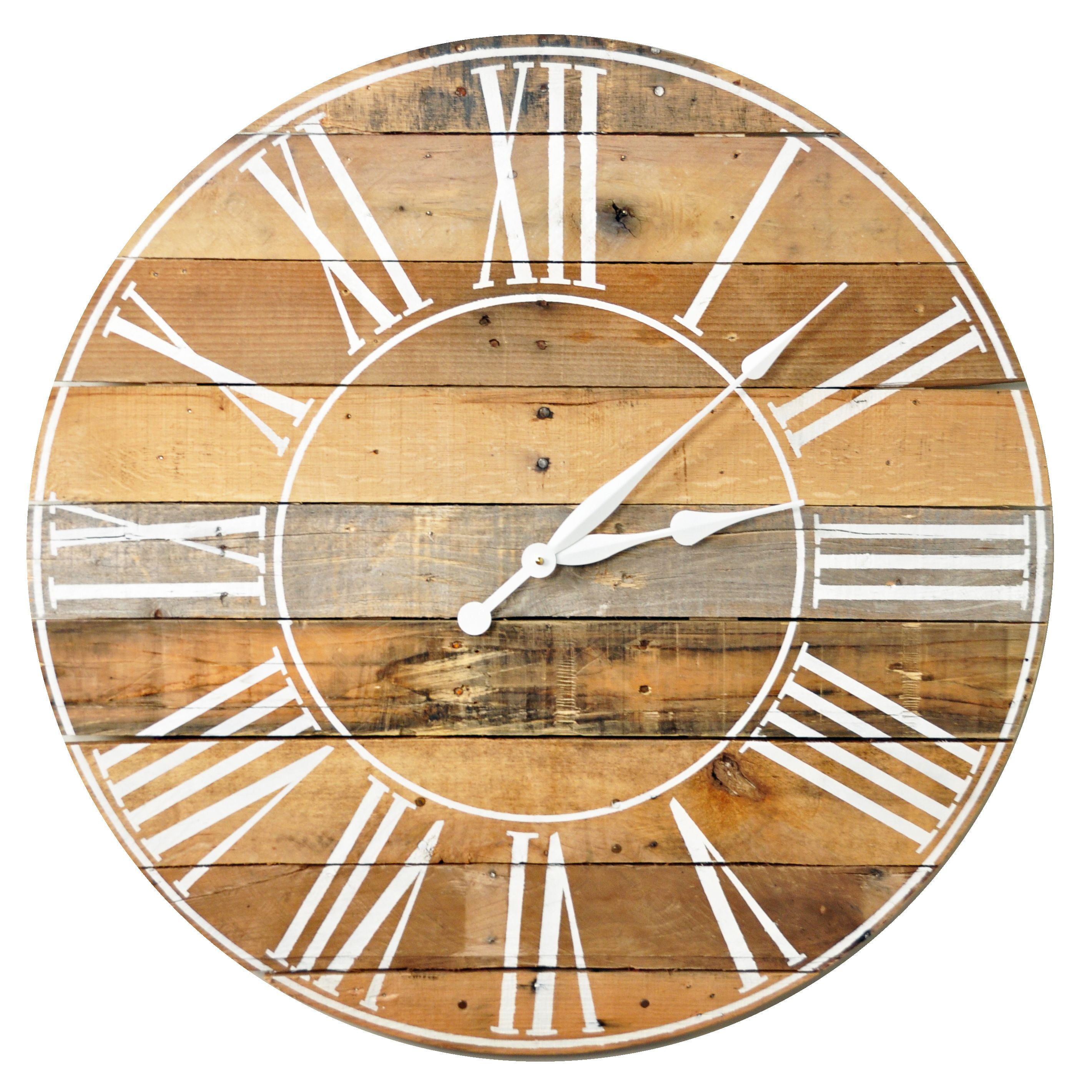 Reclaimed Barnwood 30 Inch Wall Clock