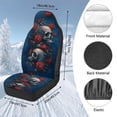 thumbnail image 7 of Uorisanigo Car Seat Covers 2 Pcs - High Back Front Seat Covers All Weather Flower Skull Car Seats Cover Comfort & Protection for Truck,SUV,Sedan,Van, Cars Accessories, 7 of 7