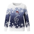 thumbnail image 4 of Fgnfyis Christmas Sweatshirts Casual Treble Print Long Sleeve Crewneck Pullover Soft Women's Sweatshirt, 4 of 4