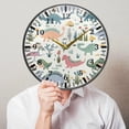 thumbnail image 5 of Coolnut Cartoon Dinosaur Wall Clock Silent Non-Ticking Round 10 Inch Quartz Battery Operated Wall Clock for Kitchen,Bedroom,School,Living Room Home Decor, 5 of 7