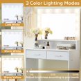 thumbnail image 4 of MIRROTOWEL Vanity Desk with Mirror and Lights, Dressing Table with Large Drawer, 2 Level Storage Dresser & 3 Lighting Modes Adjustable Brightness, Suitable for Bedroom, 4 of 4