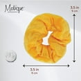 thumbnail image 4 of Velvet Solid Scrunchies - Set of 2 - Yellow, 4 of 5