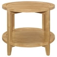 thumbnail image 5 of Camillo Round Solid Wood Side End Table Maple Brown, 5 of 8