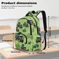thumbnail image 6 of Jeiento Tractor 17 Inch School Bag Set 4-Piece Lunch Bag Pencil Case Water Bottle Holder Lightweight Bookbag for Boys Girls Students, Green, 6 of 7