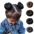 thumbnail image 5 of Visland Donut Chignons, Hairpiece Curly Bun Extensions Scrunchie Updo Hair Pieces Synthetic Hairpin in Messy Bun Hair Piece for Women,Kids, 2 Pcs, Black, 5 of 5