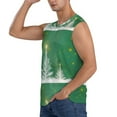thumbnail image 3 of Gaeub Christmas Green Men's Sleeveless Muscle Shirts Workout Tank Tops, Odor Protection and Comfortable - Large, 3 of 8