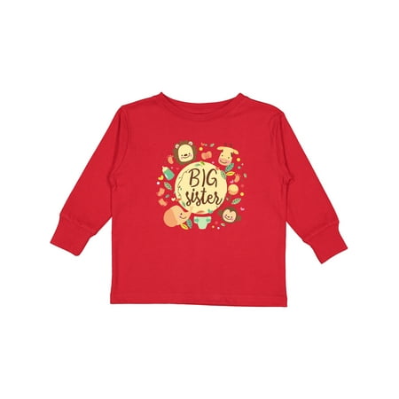 

Inktastic Big Sister Gift Toddler Toddler Girl Long Sleeve T-Shirt
