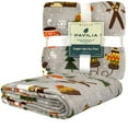 thumbnail image 7 of PAVILIA Christmas Throw Blanket | Holiday Festival Christmas Fleece Blanket | Soft, Plush, Warm Winter Cabin Throw, 50x60 (Festival Grey), 7 of 7