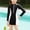Black, variant on Amidoa Girl Bathing Swimsuit UPF 50 One Piece Swimwear Print Beach Bathing Suit,Multicolor,8-9 Years