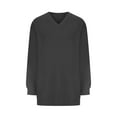 thumbnail image 5 of Oversized V Neck Sweatshirts for Women with Pockets Casual Long Sleeve Loose Pullover Tops T-Shirts 2024 Fall Clothes, 5 of 6