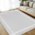 thumbnail image 4 of 6x9 Area Rugs, Pure Light Grey Non-Skid Rubber Backing Large Rectangle Rugs - Living Room Bedroom Home Office, Simple Solid Color Indoor Floor Mat Carpets Washable Rug, 4 of 9