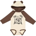 thumbnail image 3 of Inktastic English Bulldog Sketch Portrait Boys or Girls Long Sleeve Baby Bodysuit, 3 of 5