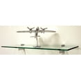 thumbnail image 2 of 10" X 48" Raven Floating Glass Shelves - 2 Brackets Included with Each Shelf By Spancraft Glass, 2 of 2