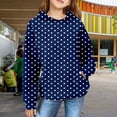 thumbnail image 2 of Mercatoo Cute Print Hooded Pullovers for Kids Solid Color Trendy Casual Sweatshirts Teen Comfortable Long Sleeve Hoodies, 2 of 7