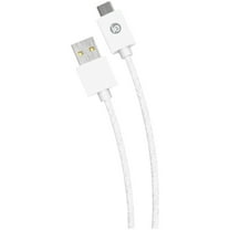 iEssentials IEN-BC10C-WT Braided USB-C To USB-A Cable, 10ft (White)