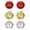 MIXED - Red Silver Gold 6-Pack, variant on Haute Decor Adapt Nesting Jingle Bells 120 mm (4.7 inch)   Color: Red 4-Pack
