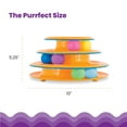 thumbnail image 6 of Catstages Tower of Tracks Interactive 3-Tier Cat Track Toy with Spinning Balls, Orange, 6 of 9