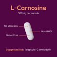 thumbnail image 6 of L-Carnosine 500mg (120 Capsules) - No Fillers - No Stearates, 6 of 7