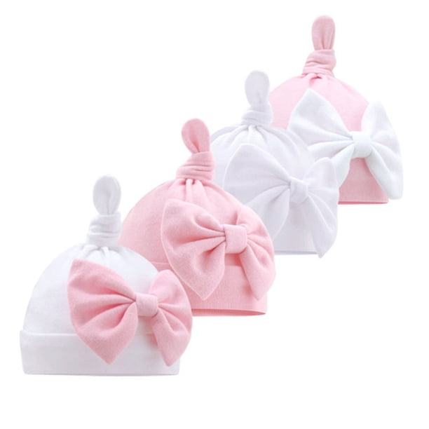 Baby Hat Girls Bows Turban Hats Infant Photography Props Cotton Kids Beanie Baby Cap Accessories Children Hats Newborns Bonnet12One Size He Qiyong unisex