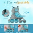 thumbnail image 6 of YYW 2-in-1 Roller Skates for Kids, Quad & Inline Skates with Light-up-Wheel,Adjustable Size(Blue,S), 6 of 10
